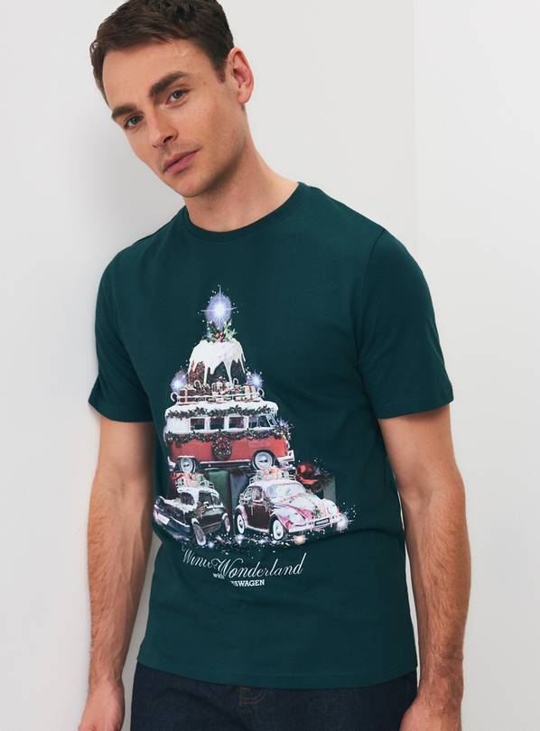 Christmas Volkswagen Graphic Print T-Shirt S